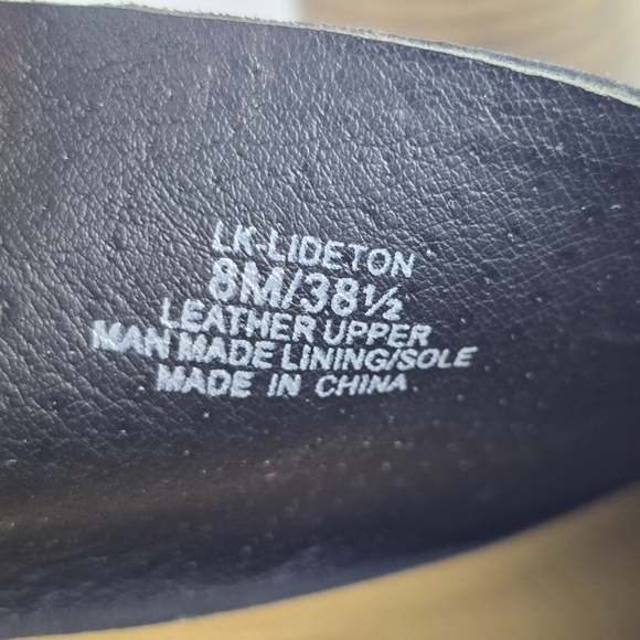 NWOT Lucky Brand Leather Womens Lideton Pump Size 8 M Slingback BlockHeel Black - Picture 6 of 10